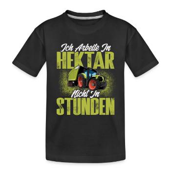 Landwirt - Kinder Premium Bio T-Shirt - Schwarz - Vorne