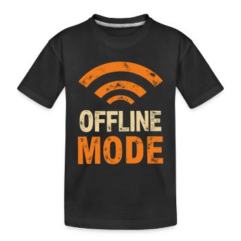 Finally in the dead zone – offline mode - Kids' Premium Organic T-Shirt - black - Front
