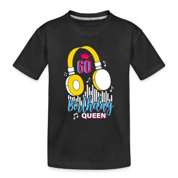 Birthday Queen 60th Birthday - Kids' Premium Organic T-Shirt - black - Front
