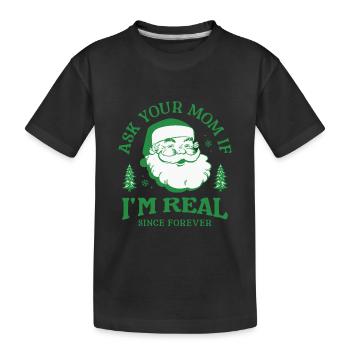 Design du Père Noël pour Noël et l’hiver - T-shirt bio Premium Enfant - noir - Devant