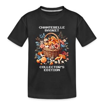Panier de chanterelles | Édition Collector Forager - T-shirt bio Premium Enfant - noir - Devant