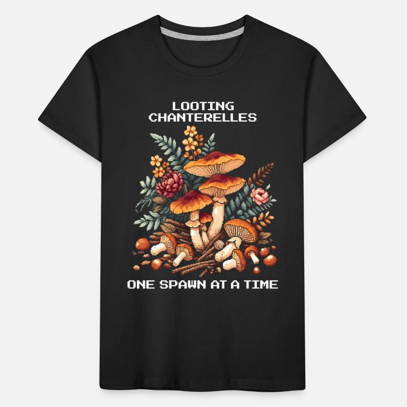 Looting chanterelles | One Spawn at a Time Kids' Premium Organic T-Shirt