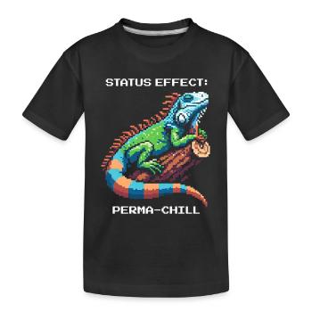 Effet de statut : Frisson continu | Terrarium d’iguane - T-shirt bio Premium Enfant - noir - Devant