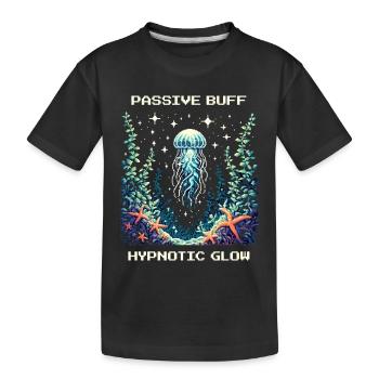 Passive Stärkung : Hypnotischer Glow | Quallen - Kinder Premium Bio T-Shirt - Schwarz - Vorne