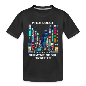 Quête principale : survivre au trafic de Séoul | Corée - T-shirt bio Premium Enfant - noir - Devant