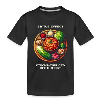 Status Effect: Kimchi Resistance | Korea Food - Kids' Premium Organic T-Shirt - black - Front