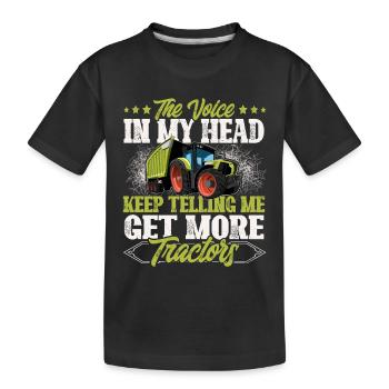 Landwirt - Kinder Premium Bio T-Shirt - Schwarz - Vorne
