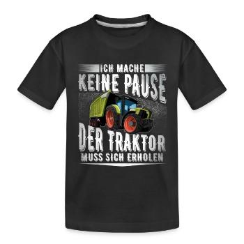 Landwirt - Kinder Premium Bio T-Shirt - Schwarz - Vorne