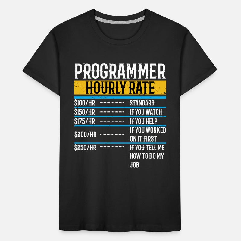 Programmierer Lustiger Stundensatz Kinder Premium Bio T-Shirt