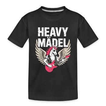 Heavy Metal Rock Festival Licorne Heavy Girl - T-shirt bio Premium Enfant - noir - Devant