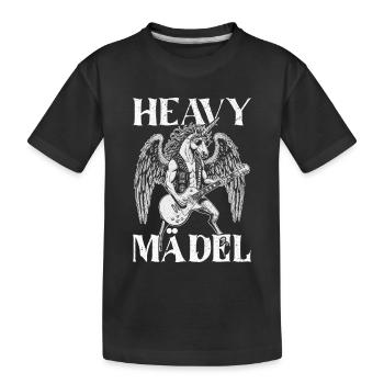 Heavy Metal Rock Festival Licorne Heavy Girl - T-shirt bio Premium Enfant - noir - Devant