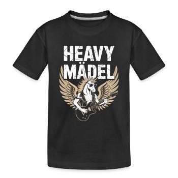 Heavy Metal Rock Festival Licorne Heavy Girl - T-shirt bio Premium Enfant - noir - Devant