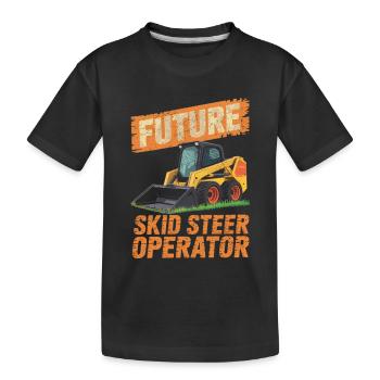 Opérateur de chargeuse compacte Chargeuse compacte - T-shirt bio Premium Enfant - noir - Devant