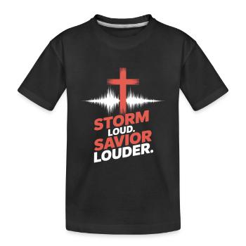 Tempête Sauveur Des louanges plus fortes - T-shirt bio Premium Enfant - noir - Devant