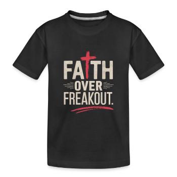 La foi sur la panique La foi en Jésus - T-shirt bio Premium Enfant - noir - Devant