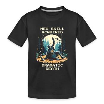 Nouvelle capacité : Mort dramatique | GN RPG - T-shirt bio Premium Enfant - noir - Devant