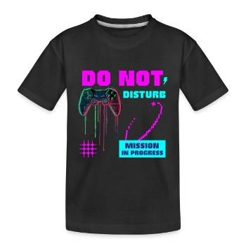 Ne pas DÉRANGER - Mission de jeu - T-shirt bio Premium Enfant - noir - Devant