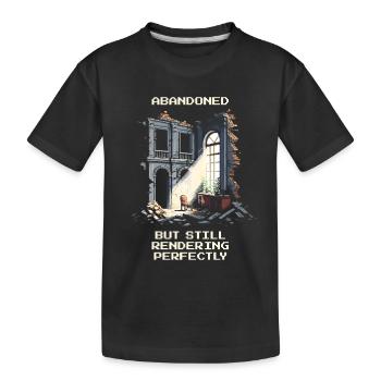 Verlassen, aber perfekt gerendert | Urban Vibes - Kinder Premium Bio T-Shirt - Schwarz - Vorne
