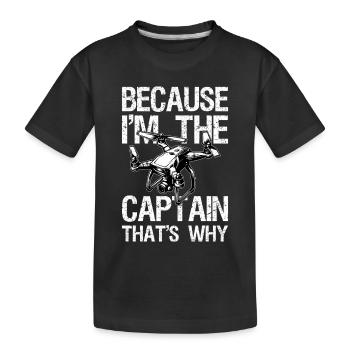 Als Kapitän müssen Sie Ihre Entscheidungen nicht erklären - Kinder Premium Bio T-Shirt - Schwarz - Vorne