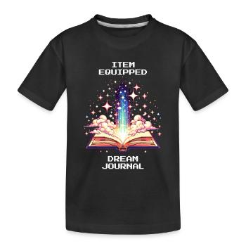 Journal de rêve équipé | Rêve lucide, rêves - T-shirt bio Premium Enfant - noir - Devant