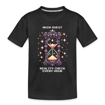 Quête principale : Rappel à la réalité toutes les heures | Rêve lucide - T-shirt bio Premium Enfant - noir - Devant