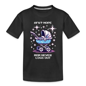 L’AFK ? Maman ne se déconnecte jamais | Gamer Maman, Parents - T-shirt bio Premium Enfant - noir - Devant