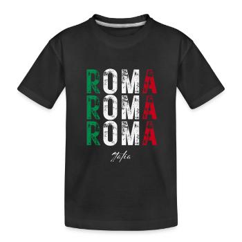 Ich liebe Rom, Rom Italien - Kinder Premium Bio T-Shirt - Schwarz - Vorne