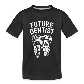 Future Dentist Motif - Kids' Premium Organic T-Shirt - black - Front