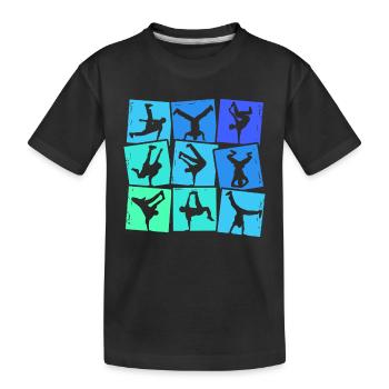 Breakdance Breakdancer Breakdance Enfants Garçons - T-shirt bio Premium Enfant - noir - Devant
