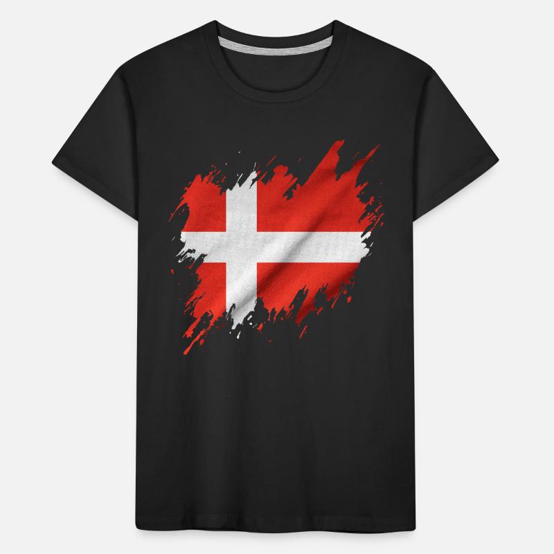 Drapeau du Danemark, style déchiré T-shirt bio Premium Enfant