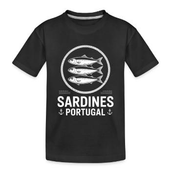 Sardines Portugal Cercle Nautique - T-shirt bio Premium Enfant - noir - Devant