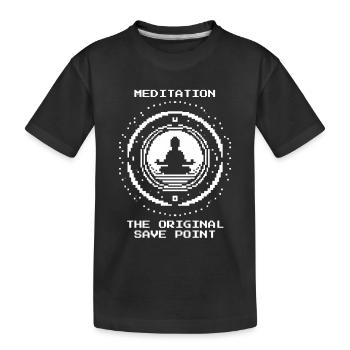 Méditation : le point de sauvegarde | Pleine conscience, Zen - T-shirt bio Premium Enfant - noir - Devant
