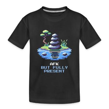 AFK, but fully present | Mindfulness, Meditation - Kids' Premium Organic T-Shirt - black - Front