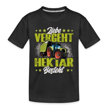 Landwirt - Kinder Premium Bio T-Shirt - Schwarz - Vorne