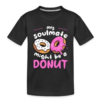 Mon beignet d’âme sœur - T-shirt bio Premium Enfant - noir - Devant