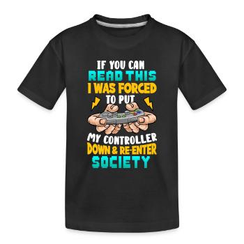 Jeu - T-shirt bio Premium Enfant - noir - Devant