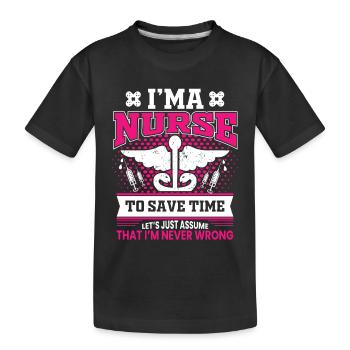 infirmier - T-shirt bio Premium Enfant - noir - Devant