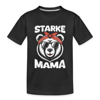 Future maman OURS MAMAN FORTE Drôle - T-shirt bio Premium Enfant - noir - Devant