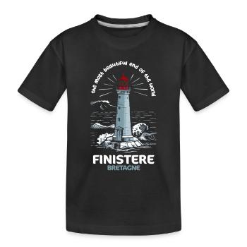 Finistère Schönheit des BZH Bretagne - Kinder Premium Bio T-Shirt - Schwarz - Vorne