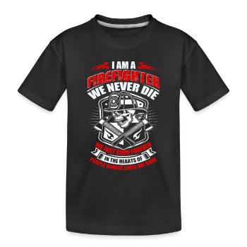 Fire brigade - Kids' Premium Organic T-Shirt - black - Front