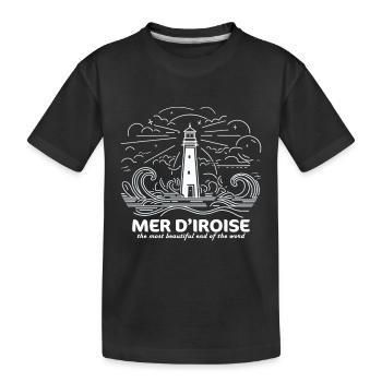 Mer d'Iroise Most Beautiful Place in the World Finistère - Kids' Premium Organic T-Shirt - black - Front