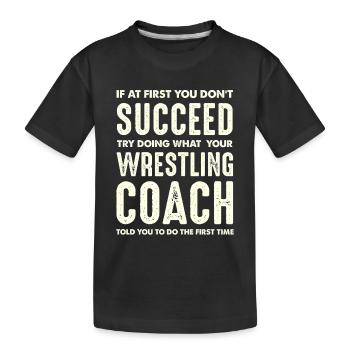 Victory by coach instruction - Kids' Premium Organic T-Shirt - black - Front