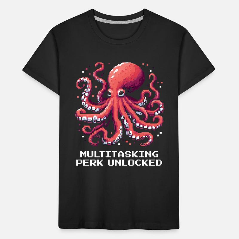 Multitasking Ability Unlocked | Octopus Kids' Premium Organic T-Shirt