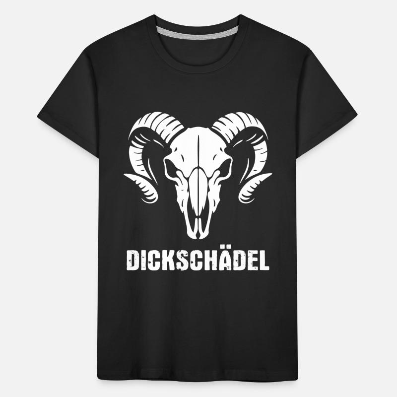 Ram's Head Skull with Horns - Thick Skull Kids' Premium Organic T-Shirt