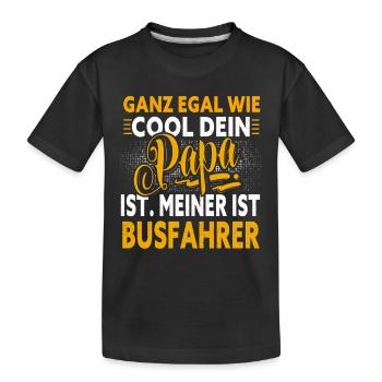 Papa chauffeur de bus - T-shirt bio Premium Enfant - noir - Devant