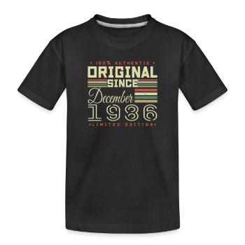 Les légendes sont nées en décembre 1986 - T-shirt bio Premium Enfant - noir - Devant