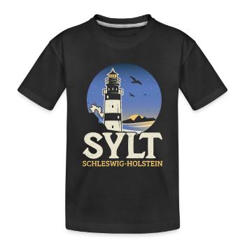 Vacances à la mer du Nord SYLT SCHLESWIG HOLSTEIN Fun - T-shirt bio Premium Enfant - noir - Devant