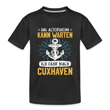 Opa ALTERSHEIM KANN WARTEN ICH FAHR NACH - Kinder Premium Bio T-Shirt - Schwarz - Vorne