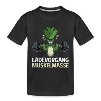 Halérophile CHARGE DE MASSE MUSCULAIRE Drôle - T-shirt bio Premium Enfant - noir - Devant
