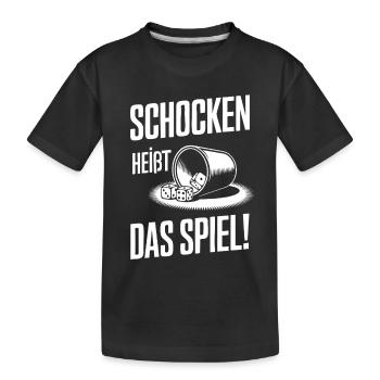 Schocken is the name of the game! Dice Puzzle Jule - Kids' Premium Organic T-Shirt - black - Front